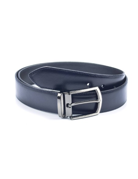 Ceinture en cuir bleu B-DIFON-NAVY