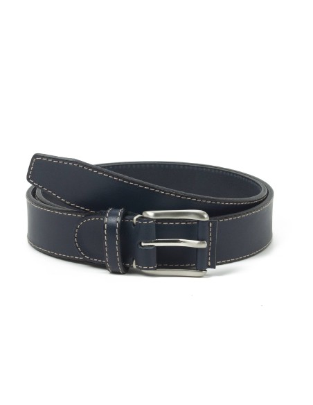 blue leather belt B-VIRISO-MARINO