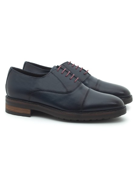 blue leather oxford shoes BILLY-AZUL