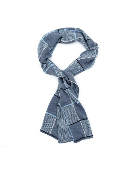 blue solid color men's scarf BUF-CAPRI-BLUE