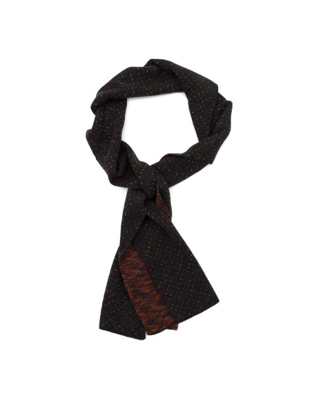 Foulard pour homme lisse noir BUF-MARSELLA-BLACK