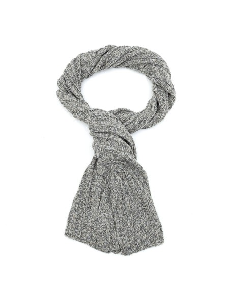 grey solid color men's scarf BUF-PRAGA-GRIS