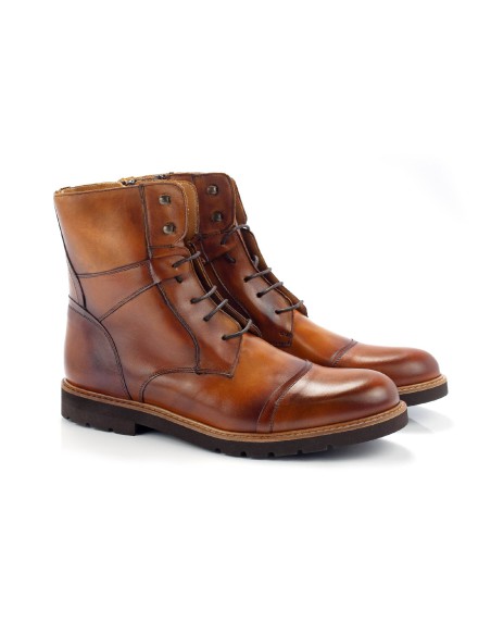 light brown leather boots CAMILO-CUERO