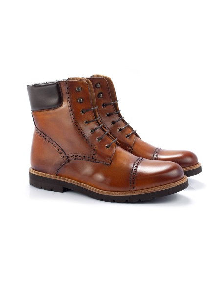 light brown leather boots CARMAN-CUERO