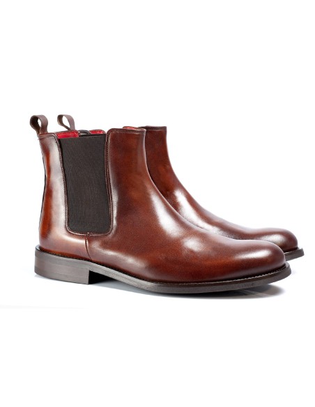 bottines chelsea en cuir cuir CHECRA-COGNAC