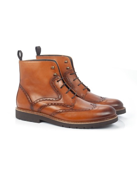 light brown leather boots CONCAN-CUERO