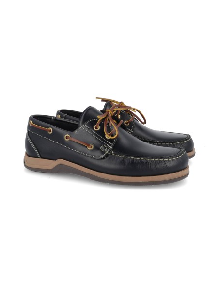 blue leather boat shoes CONILAN-MARINO