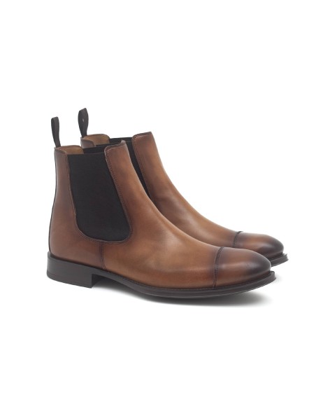 light brown leather chelsea boots CR-22054-CAMEL