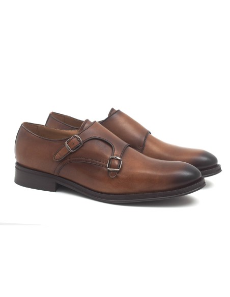 light brown leather monkstrap CR-22276-CUERO