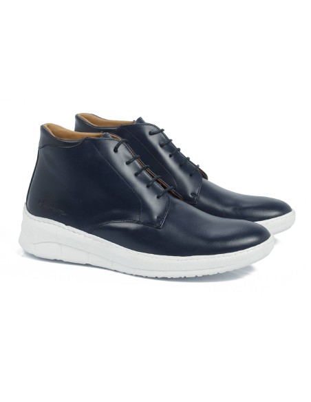 Bottine en cuir bleu CRING-MARINO