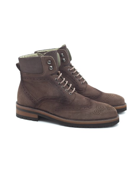 brown suede boots SALPE-TAUPE