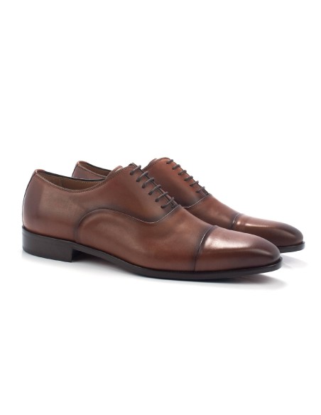 brown leather oxford shoes VANMAN-CASTAGNA