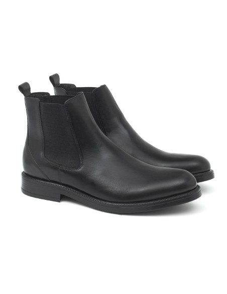 Bottine en cuir noir PAUMEN-NEGRO