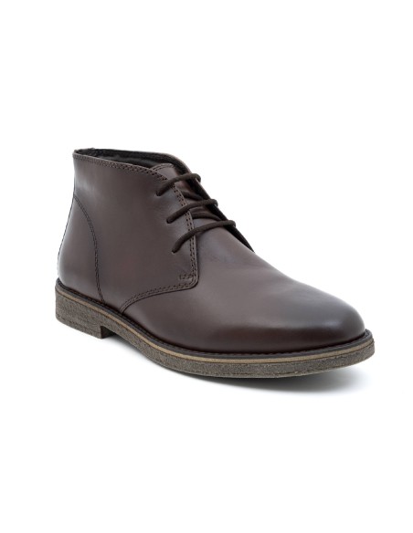 Bottine en cuir marron CR-24026-BROWN