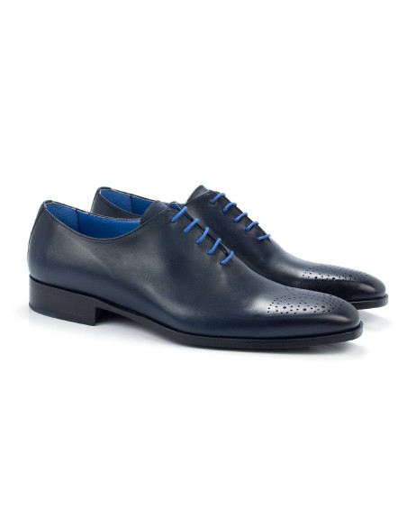 blue leather oxford shoes CRONIMAN-MARINO