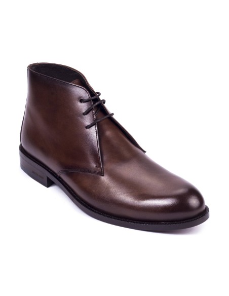 brown leather boots BOXMAN-MARRON