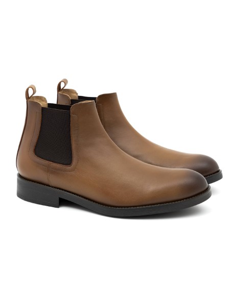 light brown leather boots BETILO-CASTAGNA