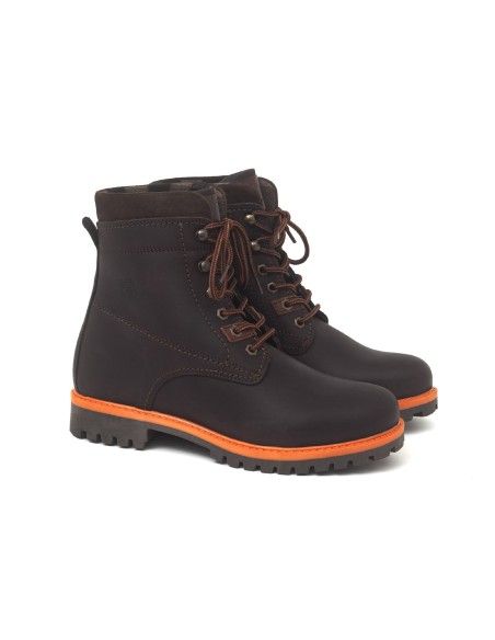 brown nubuck boots COMBO-BROWN