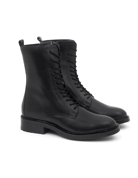 bottines pour femmes en cuir noir W-NAGMAN-NEGRO