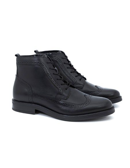 Bottine en cuir noir CR-23100-NEGRO