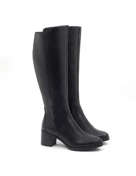 Botas de mujer de piel difuminado color negro W-NAPIMEN-NEGRO