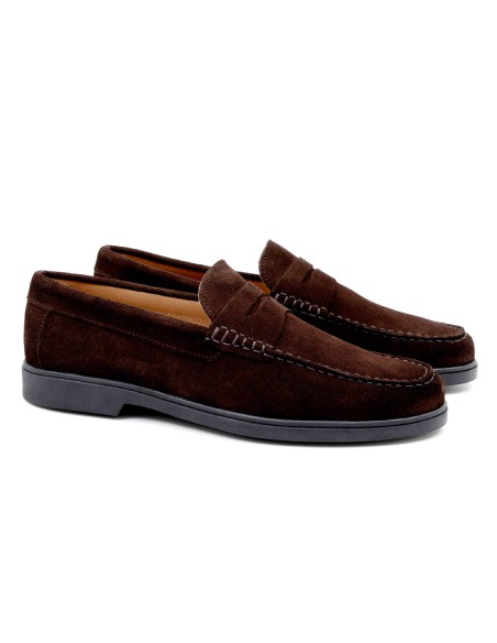 brown suede moccasin CR-24305-TESTA