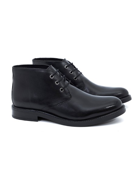 Bottine en cuir noir VAFAMAN-NEGRO