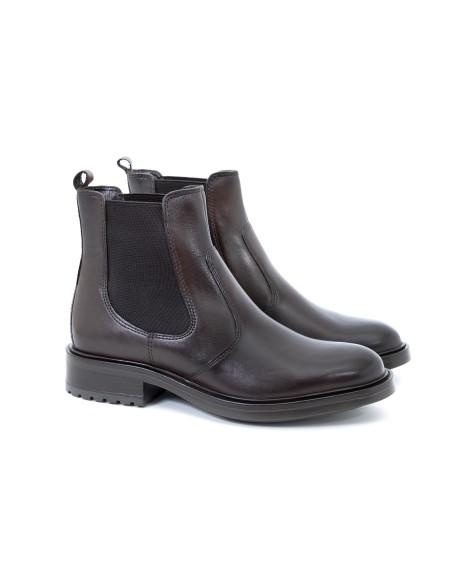 bottines pour femmes en cuir marron W-NAPTIN-CAFE