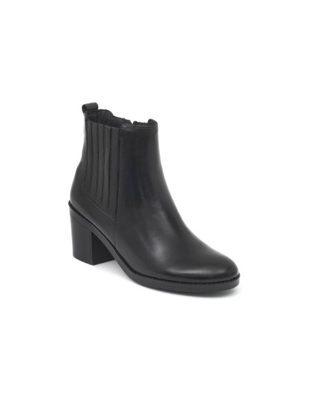 bottines pour femmes en cuir noir W-PELSIC-NEGRO