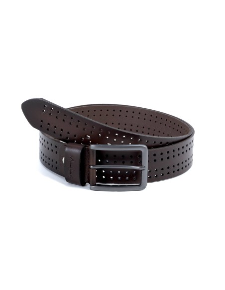 brown leather belt B-VIVI-MARRON