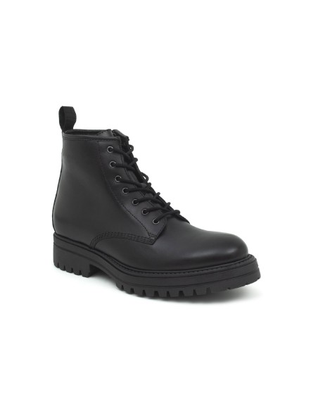 Bottine en cuir noir PANECO-NEGRO