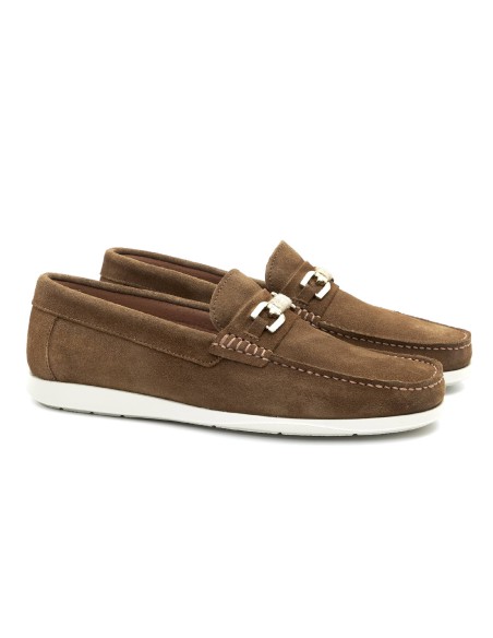 light brown leather boat shoes SENTAGE-CUERO