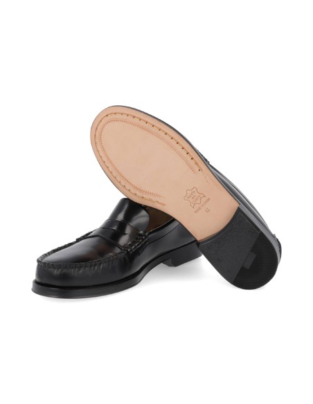 Castillans en cuir noir CR-24125-NEGRO