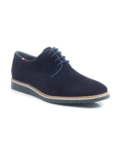 blue suede derby shoes CR-24250-AZUL