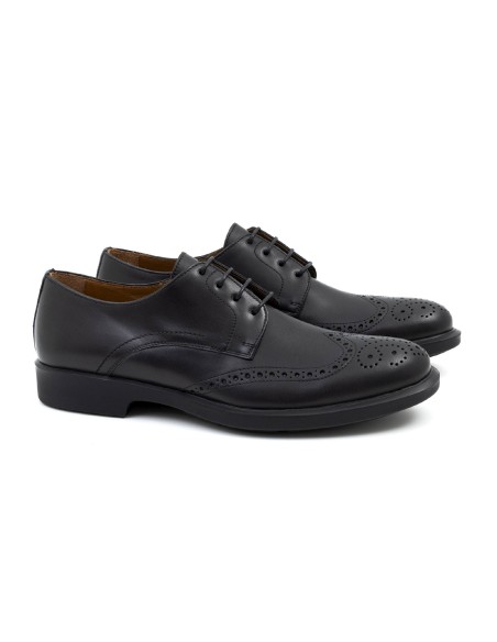 Derby en cuir noir CR-24129-NEGRO