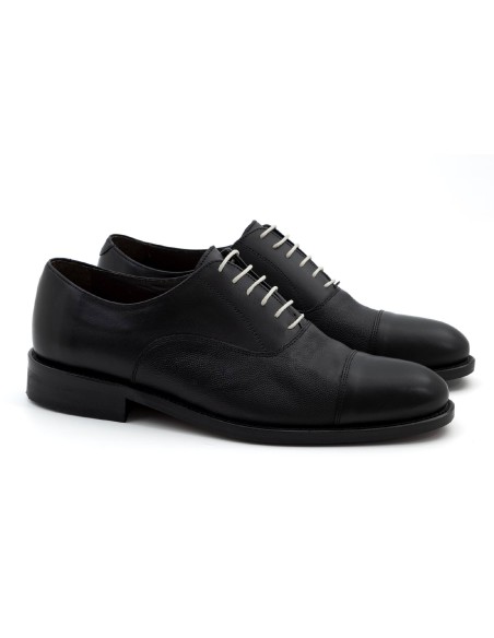 Oxford de piel legate color negro CANBOMEN-NEGRO