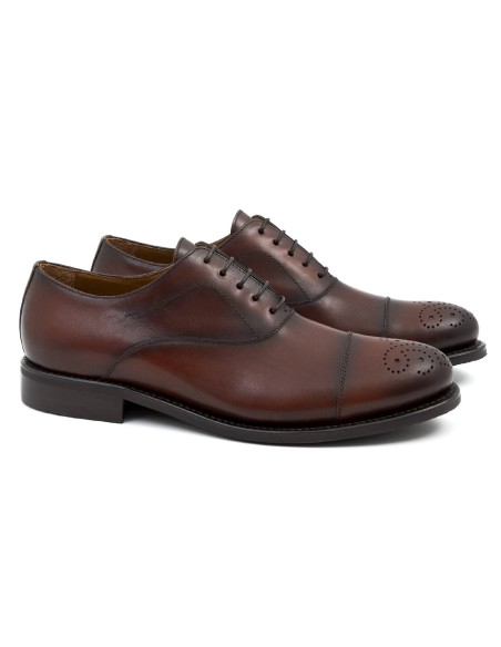 light brown leather oxford shoes CR-24117-CUERO