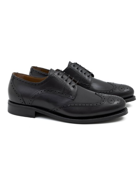 Derby en cuir noir CR-24118-NEGRO