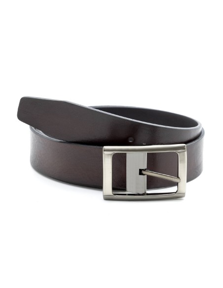 Ceinture en cuir marron B-VILLEN-MARRON-NEGRO