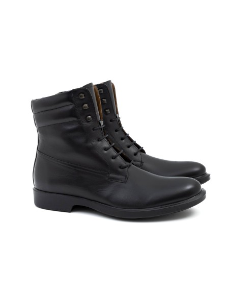 Bottine en cuir noir CROSMAN-NEGRO