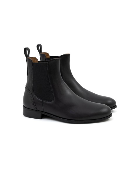 bottines pour femmes en cuir noir W-CRAMENI-NEGRO