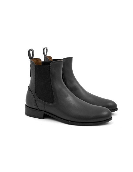 bottines pour femmes en cuir noir W-CRIMENS-NEGRO