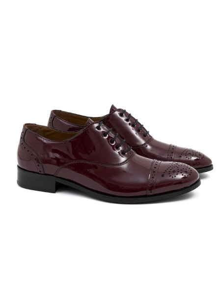 burgundy patent Dressing Shoes W-FLOMANI-BURDEOS