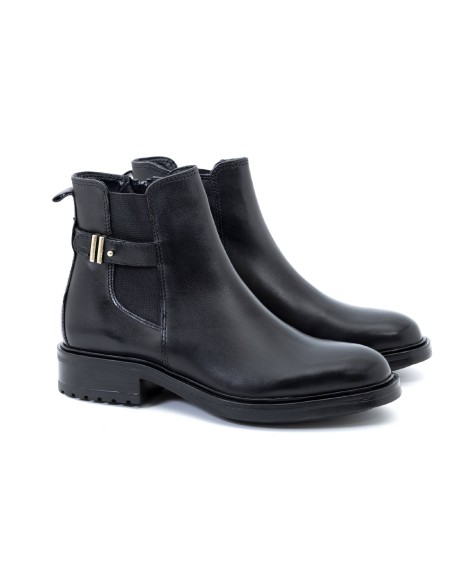 bottines pour femmes en cuir noir W-NEBIMAN-NEGRO