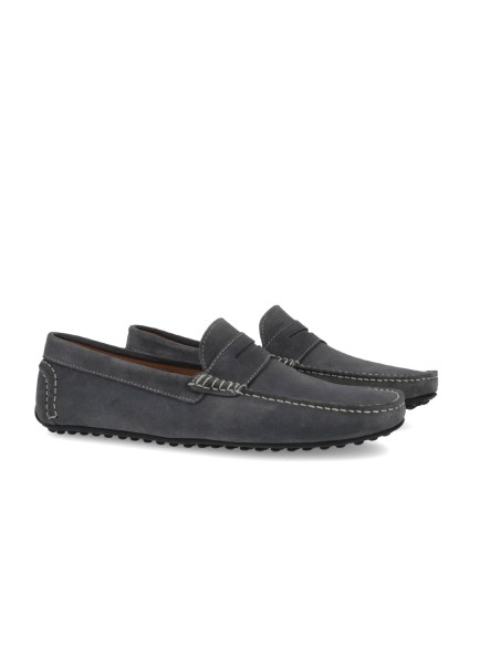 grey suede moccasin CR-24135-GRIS