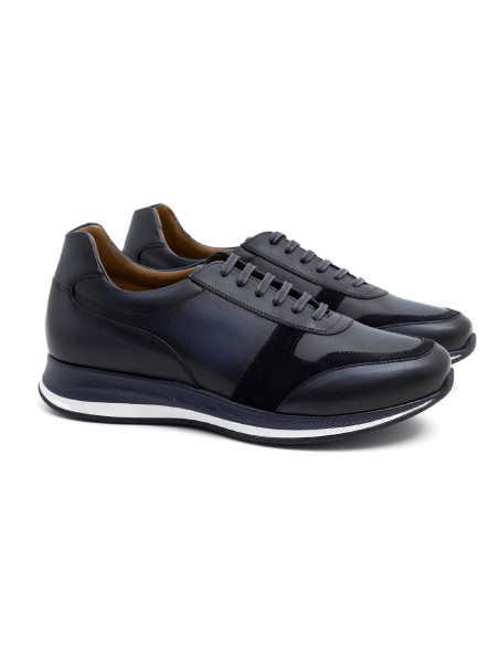 blue leather sport shoes CRICANMAN-AZUL