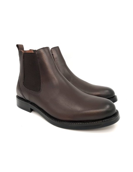 bottines chelsea en cuir marron PAUMEN-MARRON