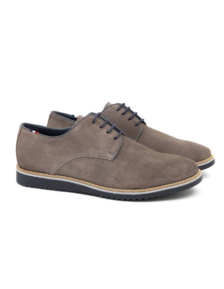 grey suede derby shoes CR-24250-GRIS