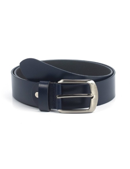 blue leather belt B-VOLTMEN-NAVY