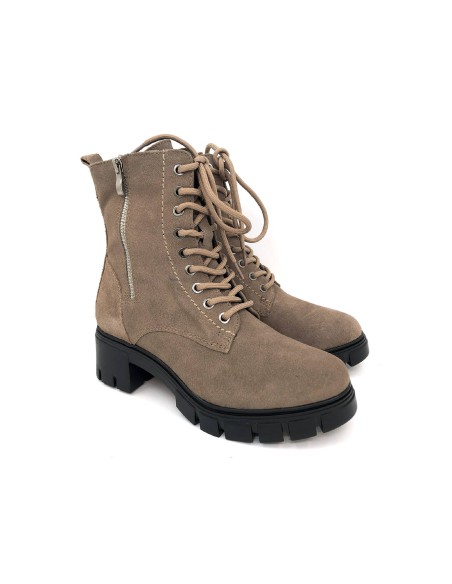 bottines pour femmes suède beige W-SUAMEN-BEIGE